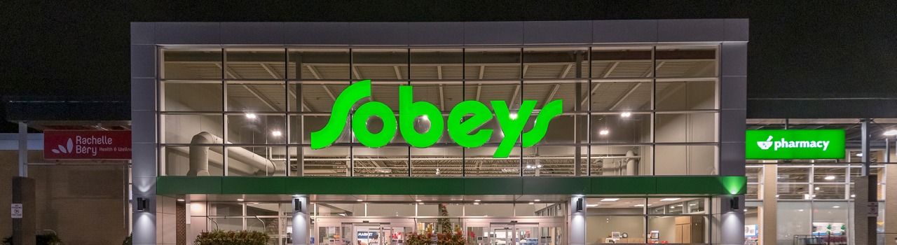 A banner image of outside a Sobeys store.